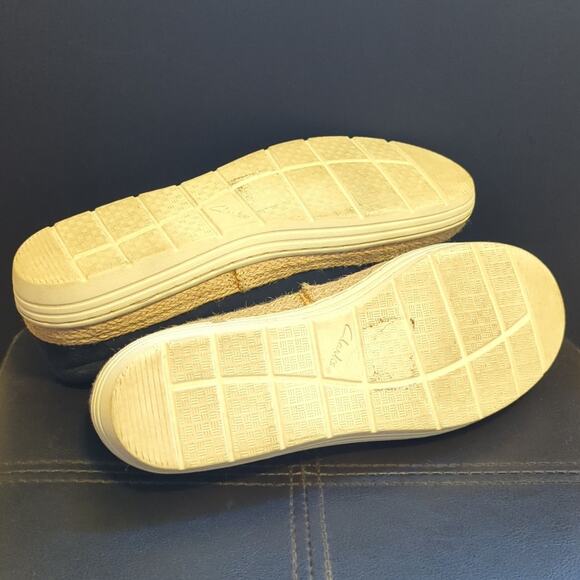 Clarks Navy Suede Marie Mist Espadrille Comfort Lace Up Derby Sneaker - Picture 5 of 6